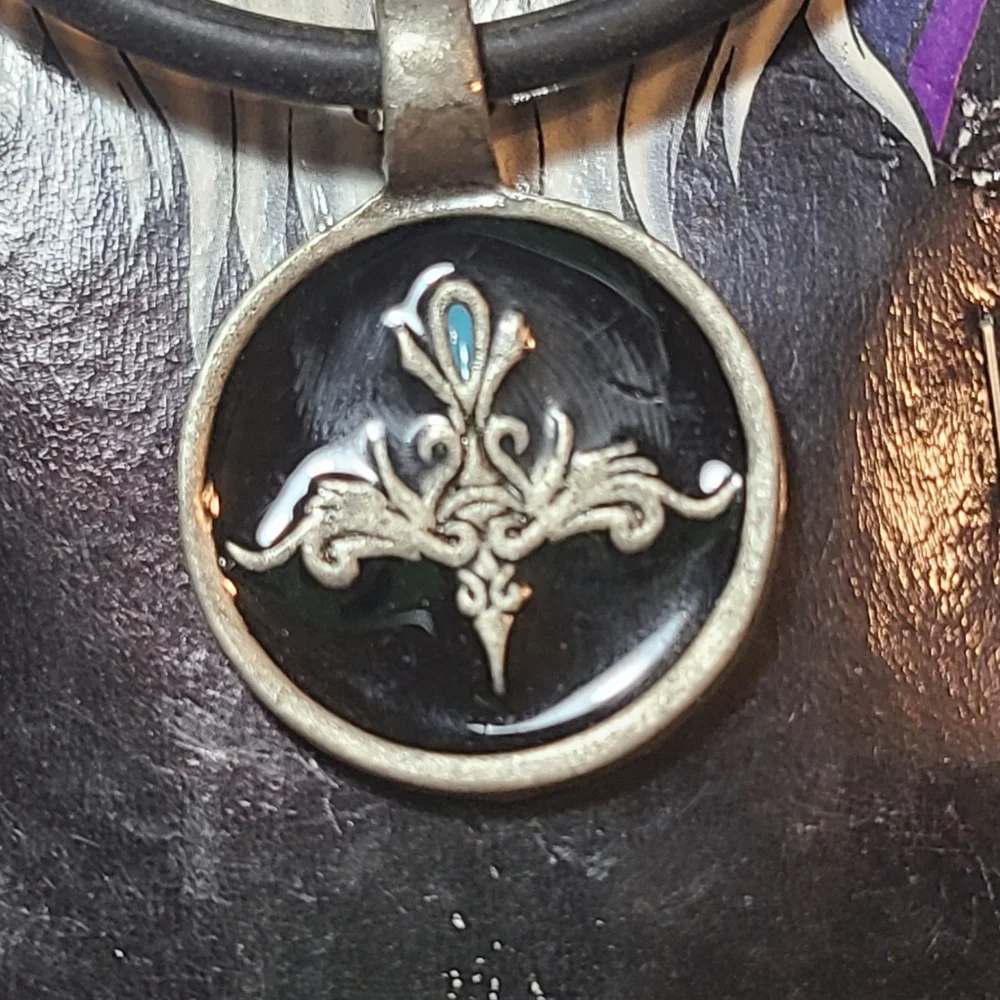 Mystic Black and Silver Pendant Necklace